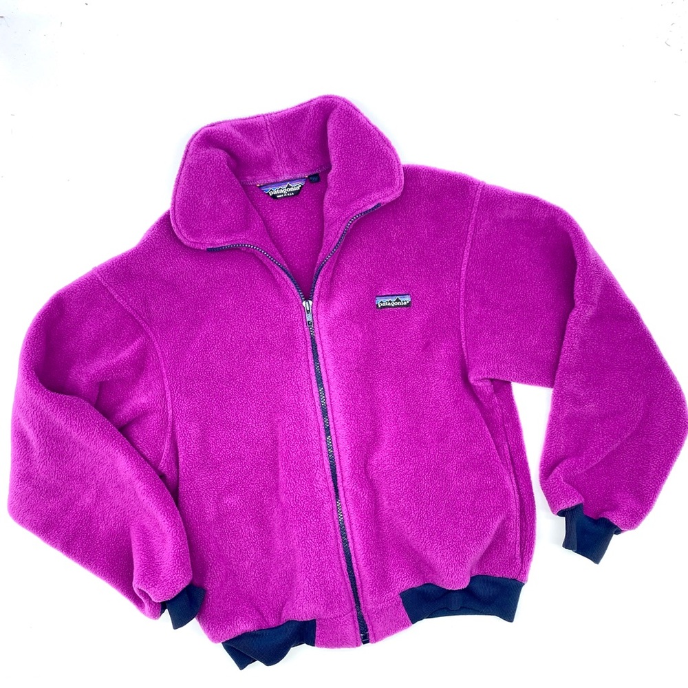 PATAGONIA KIDS PURPLE ZIPPER WARM WINTER JACKET 11/12